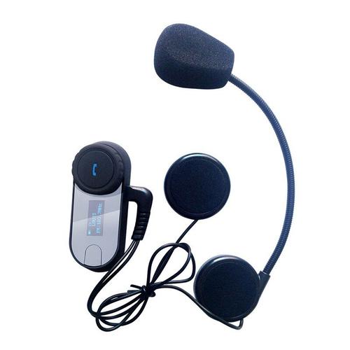 Freedconn T-Comsc Moto Moto Casque Bluetooth Intercom Interphone Casque, Lcd (1 Pc Avec Câble Souple)