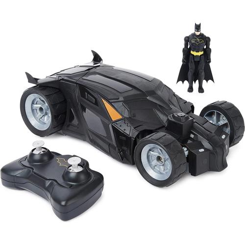 Multicolore Dc Comics - Batmobile Rc 1:20 + Figurine 10 Cm - Voiture Télécommandée Echelle 1:20 - Technologie 2,4 Ghz - Pilotage