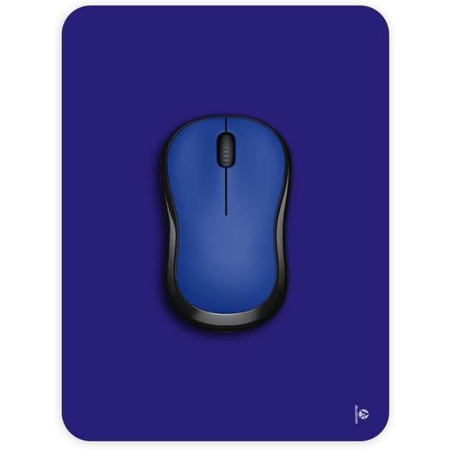 Bleu Petit tapis de souris 15 x 20 cm pour souris sans fil, voyage, bureau, ordinateur portable, bleu