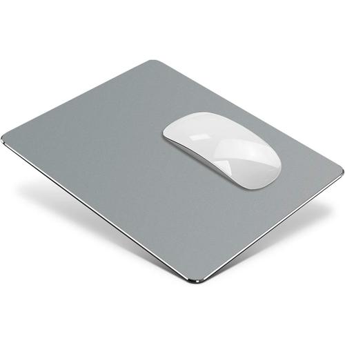 Grey Tapis de Souris Rigide Tapis Souris Mac Design Double Face Lisse et Ultra Mince, Métal Aluminium Mouse Pad étanche