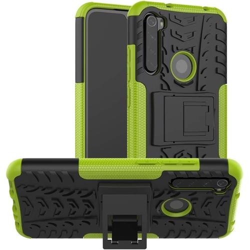 Coque Xiaomi Redmi Note 8, Coque De Protection Intégrale À 360 Degrés + Film De Protection, Housse De Protection Pour Téléphone Portable, Cover Skin Avec Support Pour Xiaomi Redmi Note 8, Vert