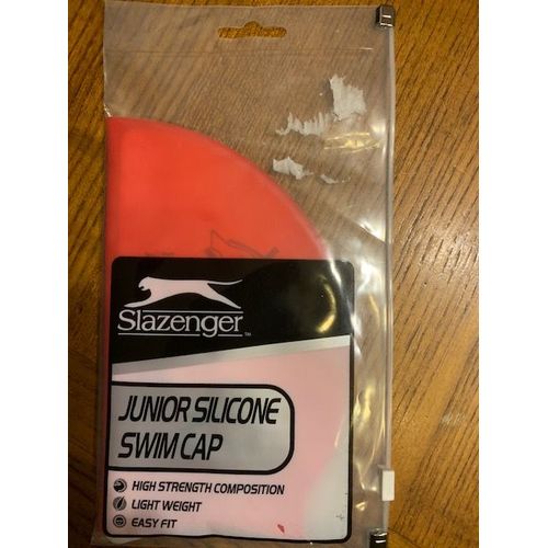 Bonnet De Bain Junior En Silicone Rouge Slazenger Neuf 
