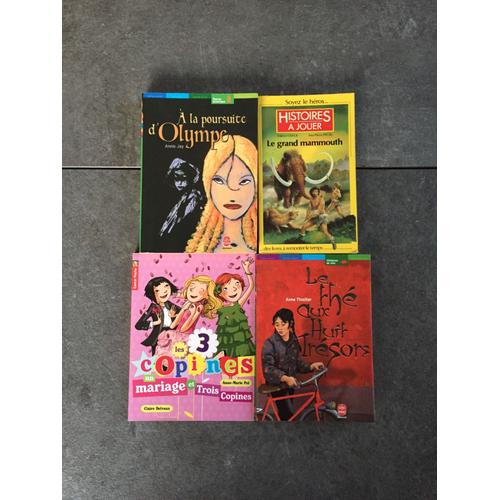 Lot De 4 Livres Jeunesses ( A La Poursuite D Olympe , Le Thé Aux Huit Trésors, Le Grand Mamouth..)