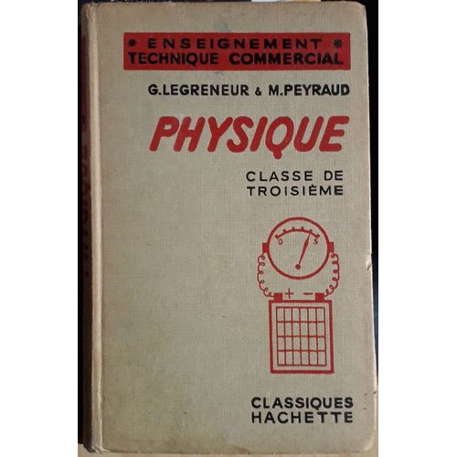 Physique Classe De 3e Enseignement Technique Commercial