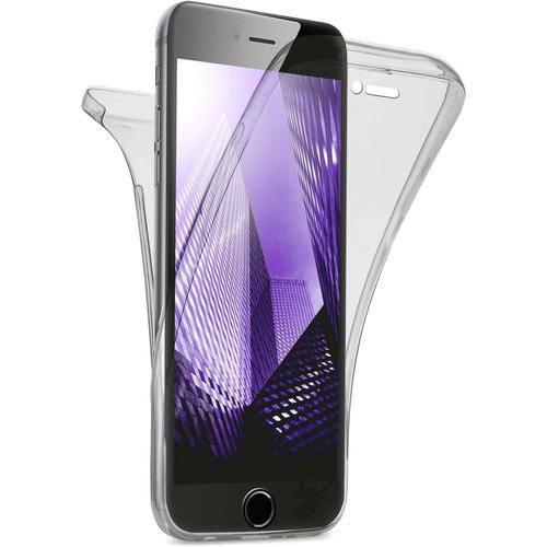 Double Coque Pour Iphone 6s / Iphone 6 Coque Transparente En Silicone, Protection Intégrale À 360 Degrés, Coque De Protection Complète Des Deux Côtés, Coque De Protection Avant Et Arrière - Gris