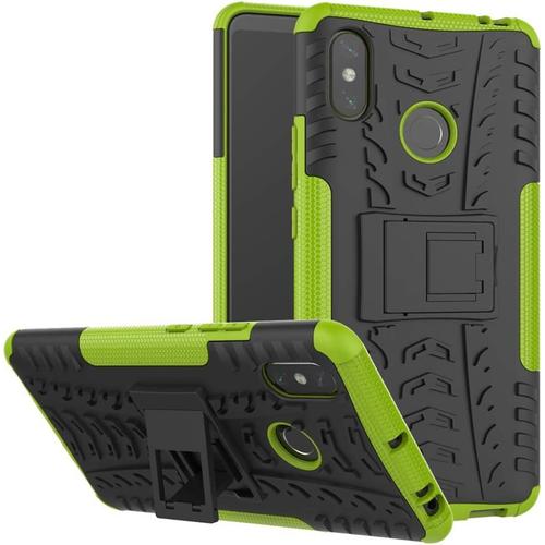 Coque Xiaomi Redmi Note 7, Coque Rigide Extérieure Robuste Double Couche Armure, Étui De Protection Antichoc Avec Support, Étui De Protection Pour Xiaomi Redmi Note 7 / Xiaomi Redmi Note 7 Pro. Hyun Vert