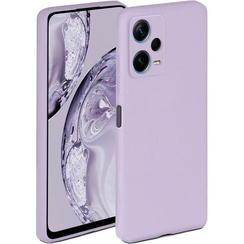 Coque Souple Compatible Avec Xiaomi Redmi Note 12 5g Coque En Silicone, Bord Surélevé Pour Protection D'écran, Coque Souple Double Couche ? Lilas Mat