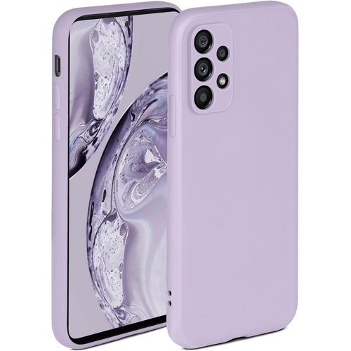 Coque Souple Compatible Avec Samsung Galaxy A53 5g Coque En Silicone, Bord Surélevé Pour Protection D'écran, Coque Souple Double Couche ? Lilas Mat