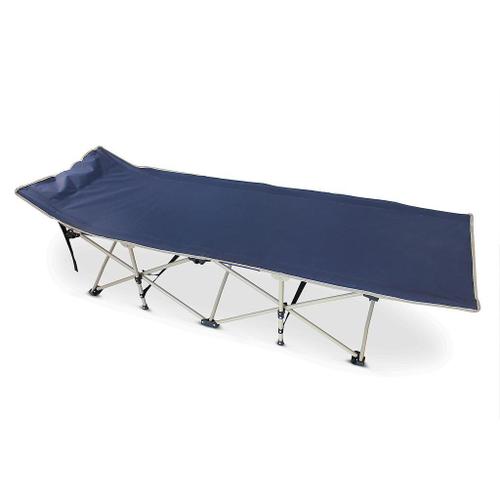 Lit De Plage Pliant, Transat Réglable, 190 X 67 X 35 Cm, Bleu Marin, Matériau: Polyester 600d, Tubes En Acier