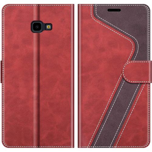 Étui De Protection Pour Samsung Galaxy J4 Plus, Étui En Cuir Samsung Galaxy J4 Plus, Étui De Protection À Rabat Pour Samsung Galaxy J4 Plus, Étui De Protection Pour Téléphone Portable, Rouge À La Mode