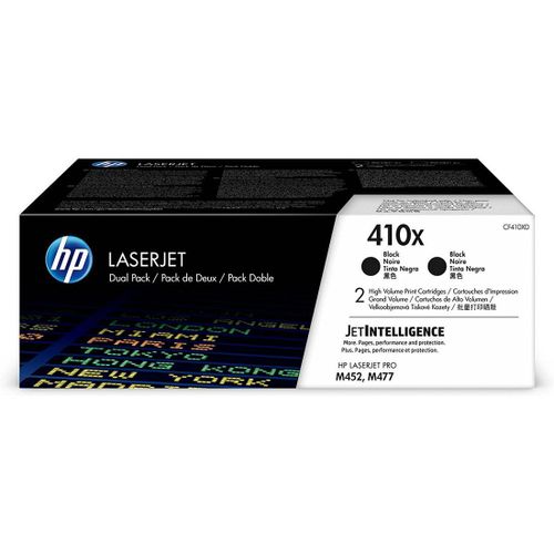 HP 410X Toners Pack de 2 Noir CF410XD
