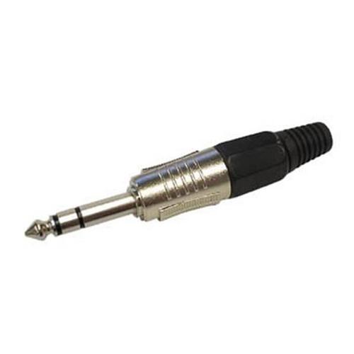 Jack male professionnel 6.35mm stereo noir