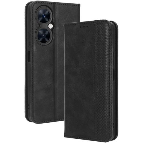 Étui En Cuir Pour Huawei Nova 11i, Premium Pu/Tpu Folio Housse De Protection, Flip Case Cover Avec Fonction Support Et Emplacements Pour Cartes, Noir