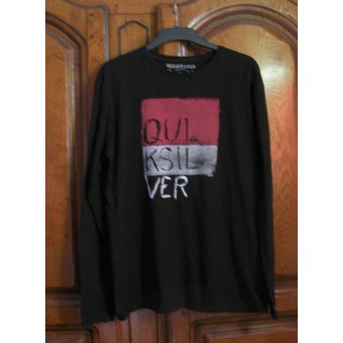 Tee-Shirt Noir Quicksilver - Taille 44 Ou Xl