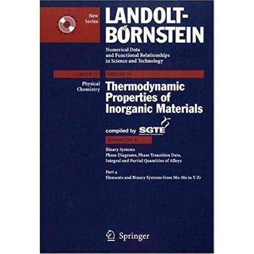Binary Systems From Mn-Mo To Y-Zr (Landolt-Börnstein: Numerical Data And Functional Relationships In Science And Technology - New Series)