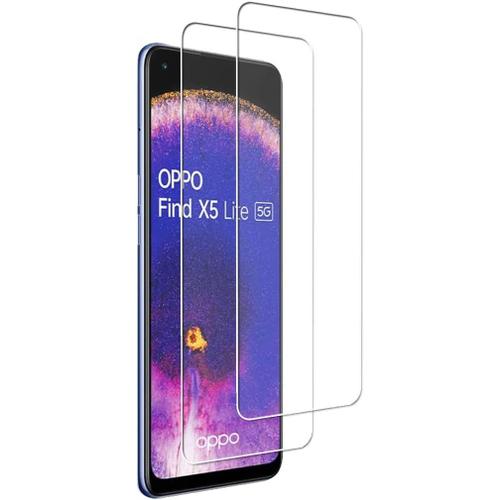 Film De Protection D'écran Pour Oppo Find X5 Lite, Protection D'écran En Verre Trempé, Protection D'écran À Couverture Complète, Sans Bulles, Résistant Aux Rayures, Dureté 9h, Anti-Traces De Doigts