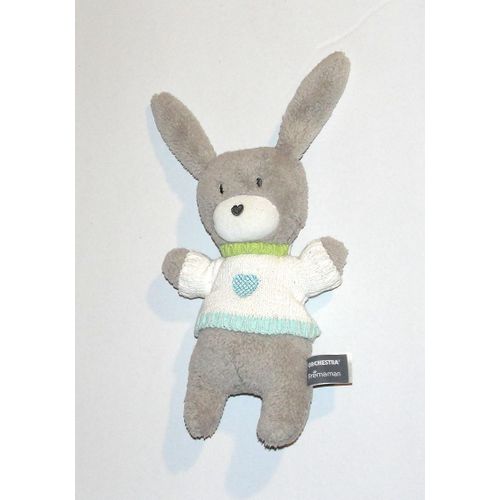 Doudou Lapin Orchestra Pull En Laine Peluche Lapin Musical