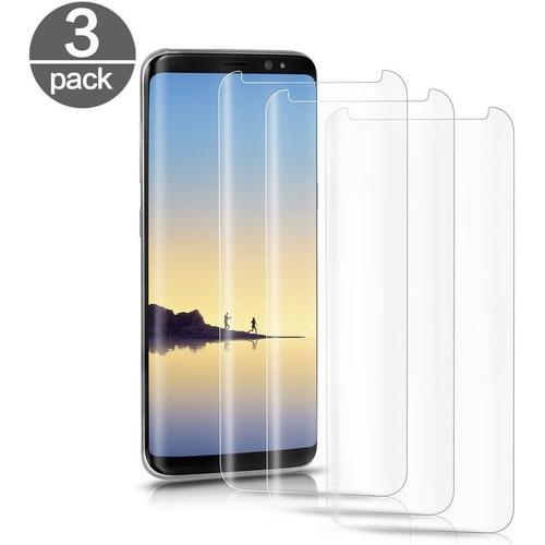 Film De Protection En Verre Trempé Pour Samsung Galaxy S8 Plus, Pack De 3 Film De Protection Pour Samsung Galaxy S8 Plus S8+ Dureté 9h Hd Protecteur D'écran Transparent Verre Trempé Verre De Protection Film De Verre Trempé Anti-Rayures