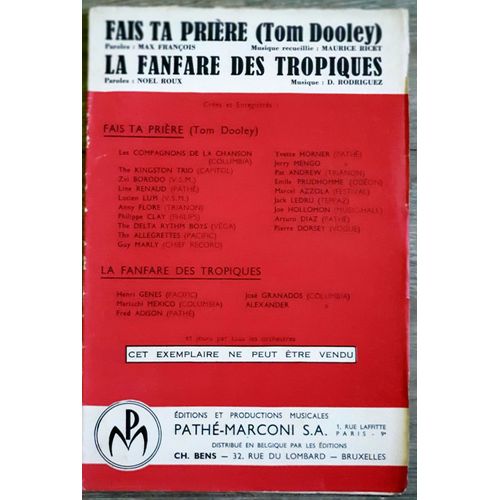 Fais Ta Prière ( Tom Dooley ) /La Fanfare Des Tropiques