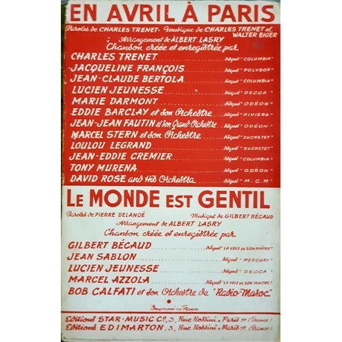 En Avril À Paris / Le Monde Est Gentil