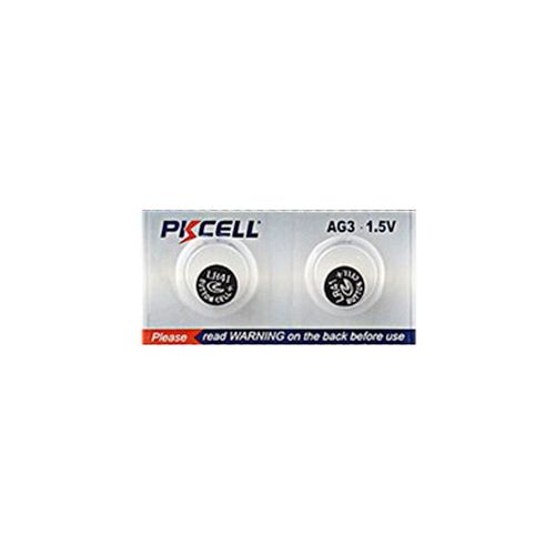 2 Piles Bouton Pkcell AG3, LR41, 192, 384, 392, 392A, SR41, L736 - Pile Alcaline 1,5V