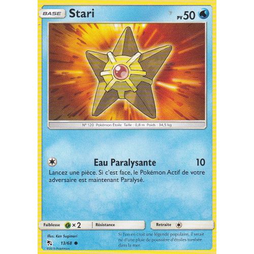 Carte Pokemon - Stari - 13/68 - Sl11,5 - Destinées Occultes