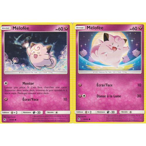 2 Cartes Pokemon - Melofee + Melofee - 38/68 + 39/68 - Sl11,5 Destinées Occultes