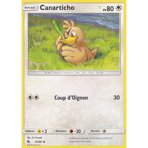 Carte Pokemon - Canarticho - 45/68 - Sl11,5 - Destinées Occultes