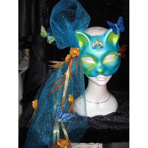 Masque Chat Aux Papillons