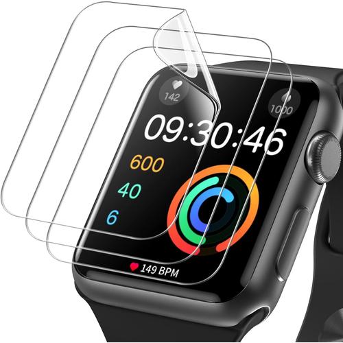 Film De Protection Pour Apple Watch Series 3/2/1 42 ????Mm, Film Protecteur D'écran En Tpu Flexible, Anti-Rayures Hd Transparent, Pack De 3