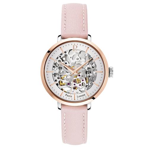 Montre Automatique Pierre Lannier En Cuir Rose