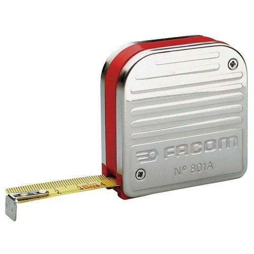Mètre à ruban de mécanicien - 2m x 16 mm - boîtier inox FACOM