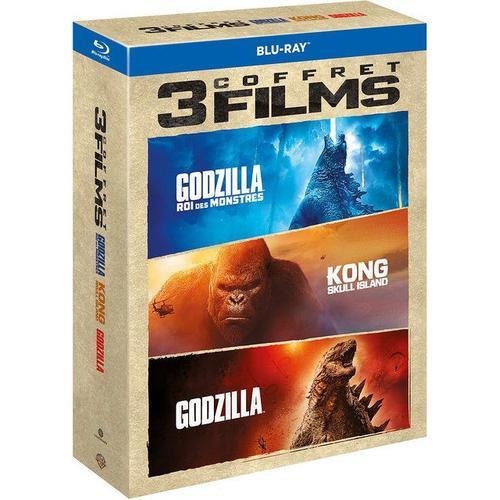 Godzilla + Godzilla : Roi Des Monstres + Kong : Skull Island - Blu-Ray
