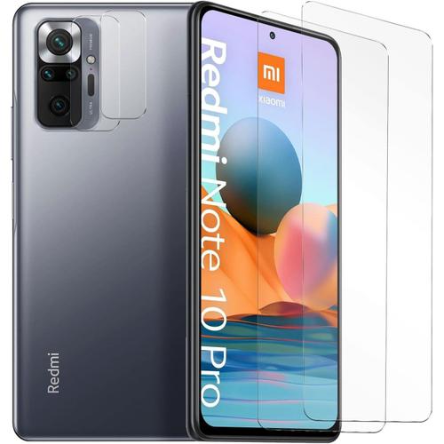 Film De Protection Pour Xiaomi Redmi Note 10 Pro Dureté 9h Pour Verre Trempé, Hd Résistant Aux Rayures Et Compatible Avec Les Coques, Compatible Avec Film De Protection D'écran Redmi Note 10 Pro