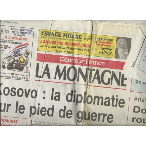 Journal La Montagne Centre France , Article Photo Pierre Perret, La Tribu De Dana Avec Manau, Du 20 Mars 1999