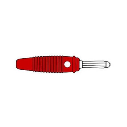 Fiche multicontacts 4mm a trou transversal - rouge (bula 20k)