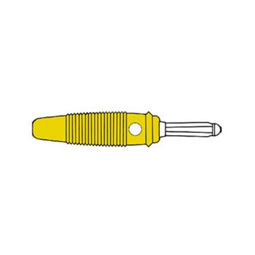 Fiche multicontacts 4mm a trou transversal - jaune (version 30a) (bula 30k)