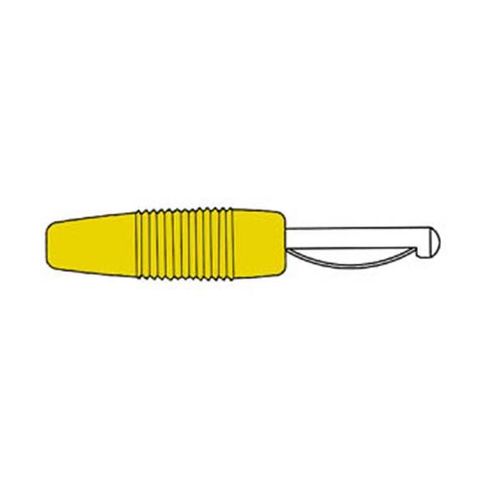 Fiche standard 4mm avec vis de serrage - jaune (von 20)