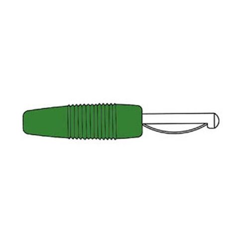 Fiche standard 4mm avec vis de serrage - vert (von 20)