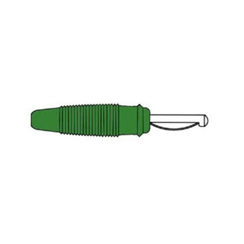 Fiche 4mm a trou transversal, a souder - vert (vq 30)