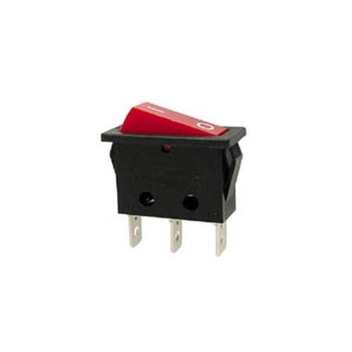 Interrupteur de puissance a bascule 10a-250v spst on-off - avec temoin neon rouge