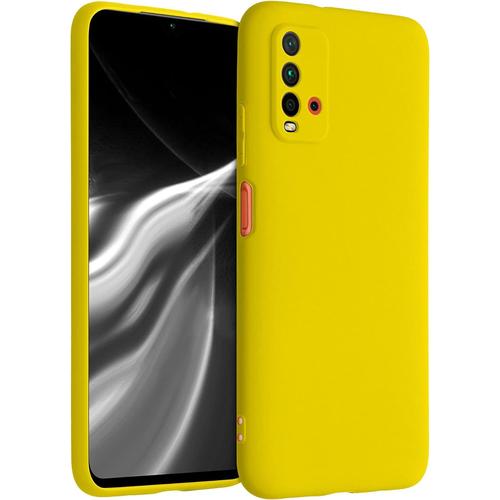 Hülle Kompatibel Mit Xiaomi Redmi 9t Hülle - Weiches Tpu Case - Cover Geeignet Für Kabelloses Laden - Strahlend Gelb