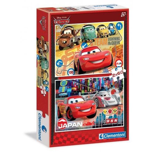 Puzzle 2x60 Pieces Cars 2 Clementoni