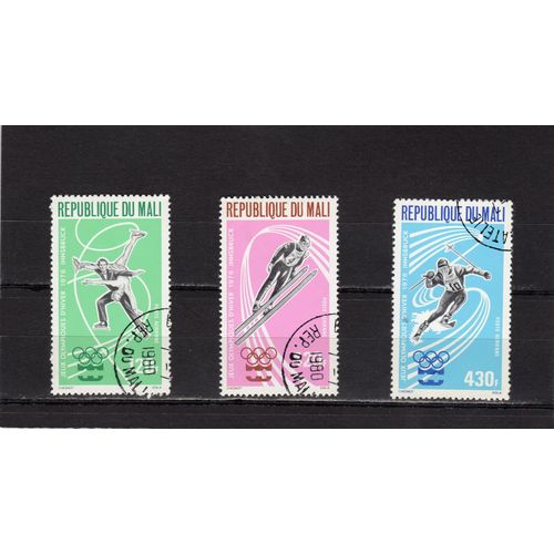 Timbres De Poste Aérienne Du Mali (Jeux Olympiques DHiver À Innsbruck)