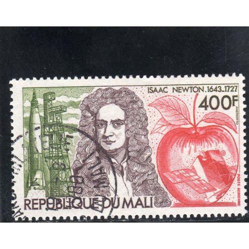 Timbre De Poste Aérienne Du Mali (250ème Anniversaire De La Mort DIsaac Newton)