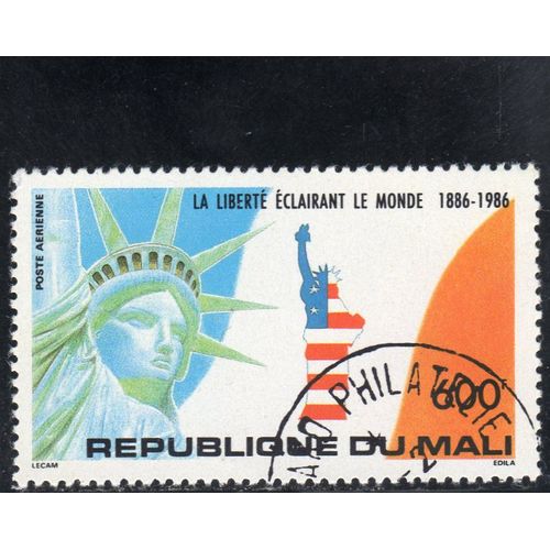 Timbre De Poste Aérienne Du Mali (Centenaire De LÉrection De La Statue De La Liberté À New York)