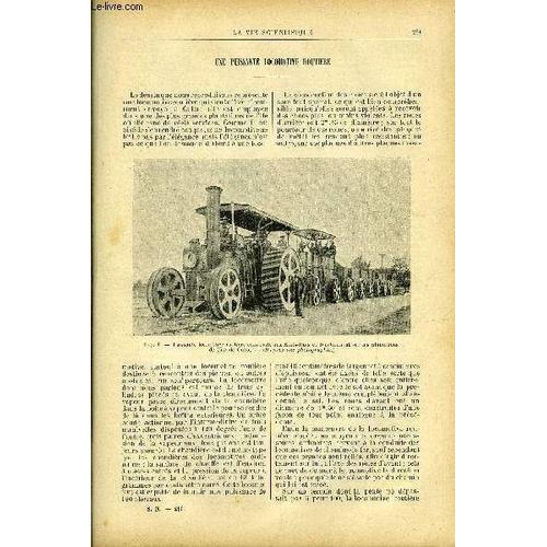 La Vie Scientifique N° 210 - Une Puissante Locomotive Routière Par G. Hamelin, Chauffage Et Cheminées Par Max De Nansouty, La Montre De Marat Par Eugène Reiter, Machines A Grande Vitesse De La Maison(...)