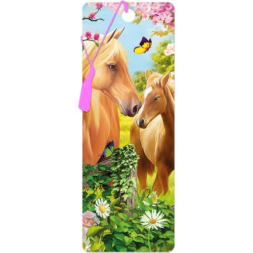 Verts Verts Marque-Page - Verts Paturages De Deluxebase. Marque Page Cheval Avec Illustrations 3d Lenticulaires Sous Licence De L'artiste