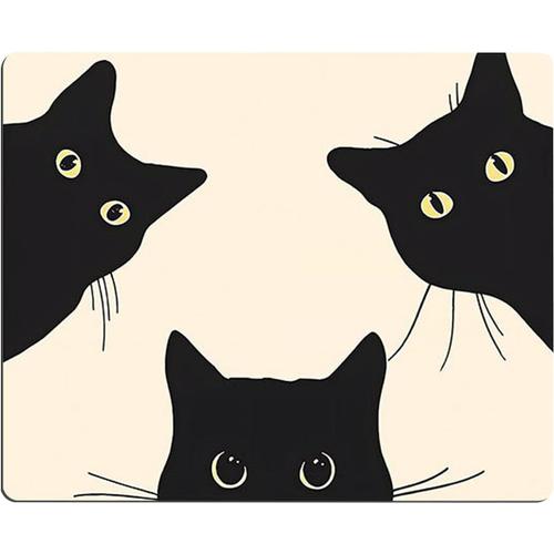 multicolore 1 tapis de souris avec trois chats, convient pour les souris de bureau et de jeu, petit tapis de souris de bureau,