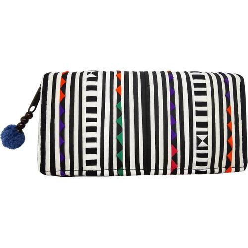 Noir Blanc Noir Blanc Noir Blanc Portefeuille Akha Tribe | portefeuille ethnique en coton | porte-monnaie Purse Wallet | vegan & fair